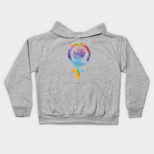 Rainbow Feminist Fist Kids Hoodie